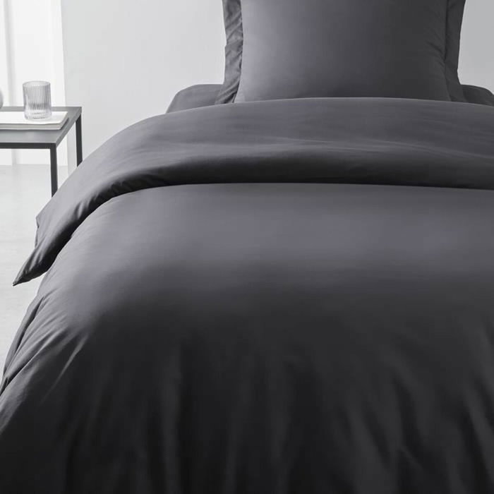 Today Housse de couette Essential 140 x 200 cm 1 personne Fusain