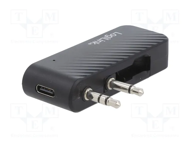 LOGILINK Récepteur Bluetooth 5.1 Noir avec Jack 3,5mm x2 et USB C
