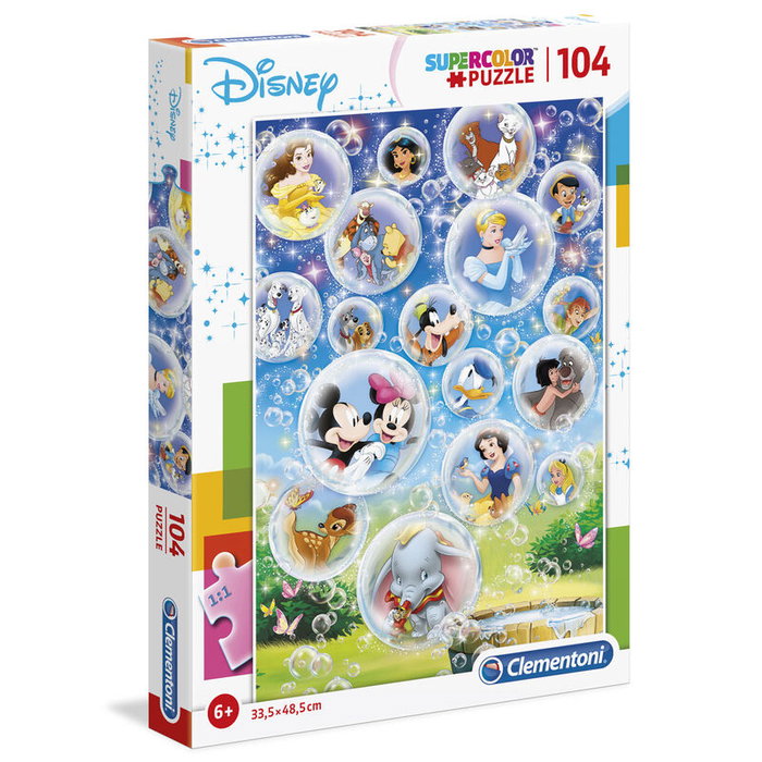 Clementoni Puzzle Disney SuperColor 104 Pièces Classique, Jouet Créatif Unisexe pour Enfants 6 Ans et Plus Clementoni Puzzle Disney SuperColor 104 Pièces Classique, Jouet Créatif Unisexe pour Enfants 6 Ans et Plus
