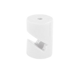 F-Line Sujetacables de plastique cylindrique en V blanc 5 unités diamètre 20 x 30 mm