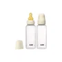BIBS Biberon bébé Ivory - Embout rond en caoutchouc naturel - 270 ml - Pack de 2