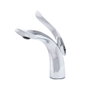 Robinet de lavabo monocommande moderne en laiton/zinc, chrome, eau chaude-froide
