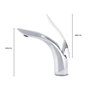 Robinet de lavabo monocommande moderne en laiton/zinc, chrome, eau chaude-froide