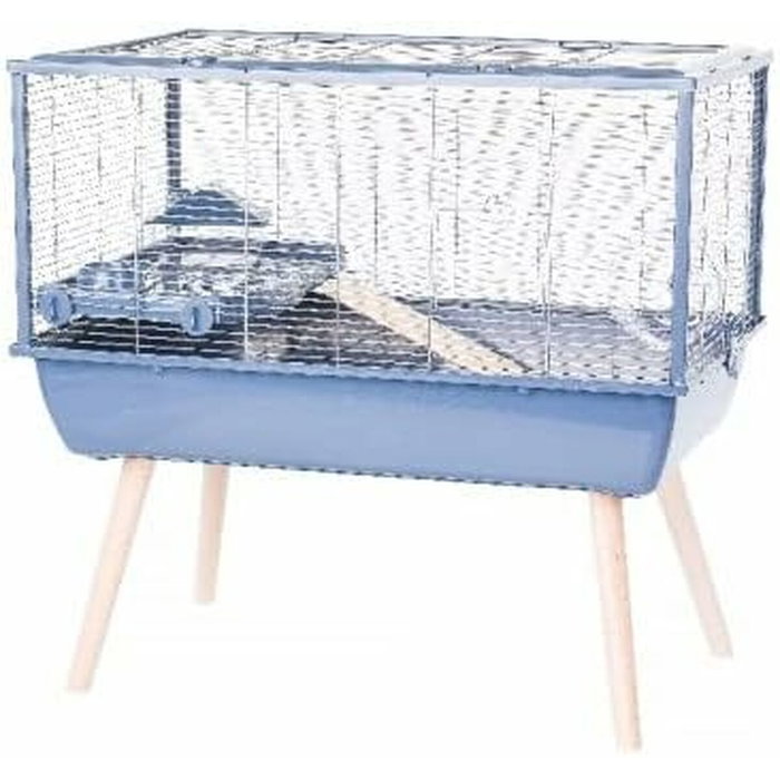 Zolux Cage Néolife surélevée pour hamster - Bleu - 78 x 48 x 75 cm
