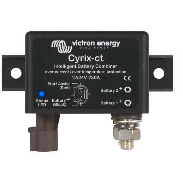 Victron Energy - Combineur de Batteries Cyrix 230A, pour Systèmes 12V/24V, Connexion Automatique Victron Energy - Combineur de Batteries Cyrix 230A, pour Systèmes 12V/24V, Connexion Automatique