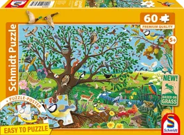 Puzzle Schmidt Spiele - Animaux dans le jardin - 60 pièces - Dès 5 ans - Jeu d'éveil et de découverte
