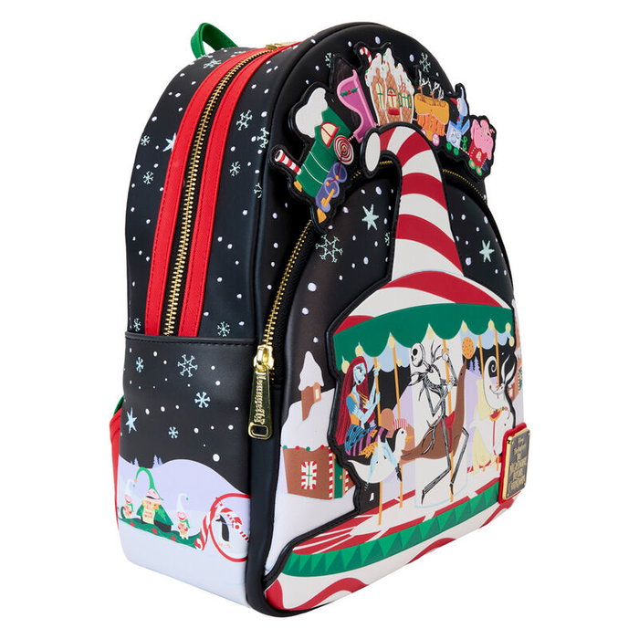 LOUNGEFLY Sac à dos Mochila Journey to Christmas Town, collection The Nightmare Before Christmas - Disney