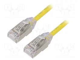 PANDUIT Cordon de raccordement Cat 6a F/UTP jaune 2m RJ45