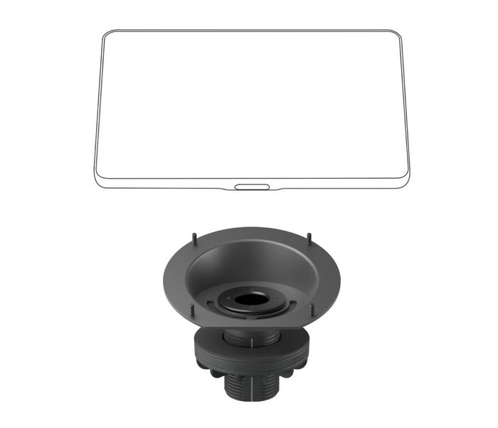 Logitech Riser Mount pour Tap et Tap IP - Support de table réglable avec angle 30°, pivot 180° et gestion des câbles pour contrôleurs tactiles de salle de réunion