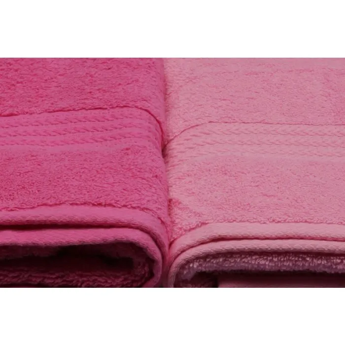 Ensemble de 4 serviettes de bain Rose - 70 x 140 cm