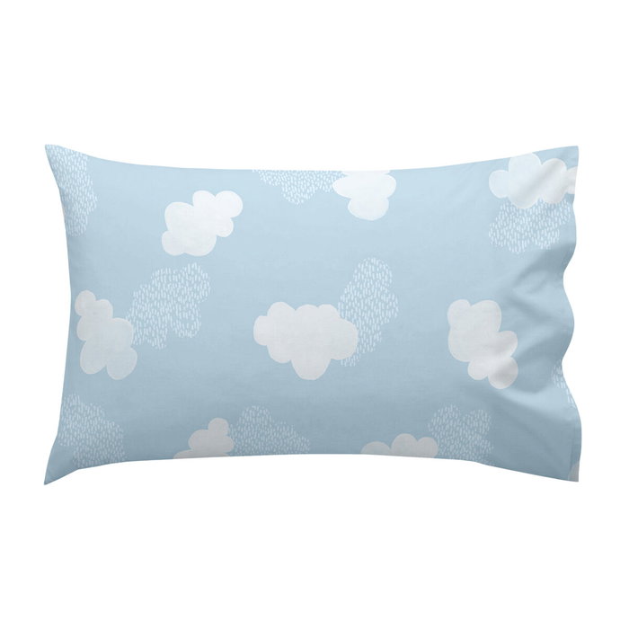 Parure de couette HappyFriday Basic Kids Bleu Lit de bébé 2 Pièces Parure de couette HappyFriday Basic Kids Bleu Lit de bébé 2 Pièces