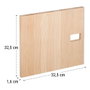 Astigarraga Porte série Dinamic en pin massif non traité 32,5x1,6x32,5 cm avec charnières Dmps00.99