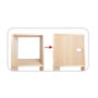 Astigarraga Porte série Dinamic en pin massif non traité 32,5x1,6x32,5 cm avec charnières Dmps00.99