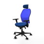 Piqueras y Crespo Chaise de Bureau avec Appui-tête 3D036N2 Bleu