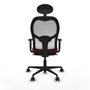 Piqueras y Crespo Chaise de Bureau avec Appui-tête Jorquera 1D036N1 Rouge