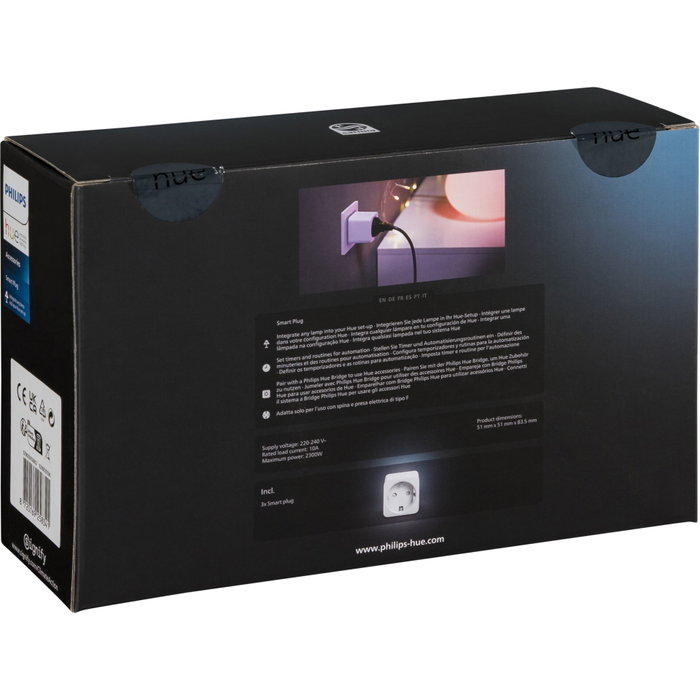 Philips Hue Lot de 3 prises connectées - Blanc Philips Hue Lot de 3 prises connectées - Blanc
