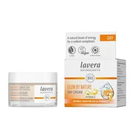 Lavera Glow By Nature Crème de Jour 50 ml Soin Visage Anti-Âge Hydratation Vegan