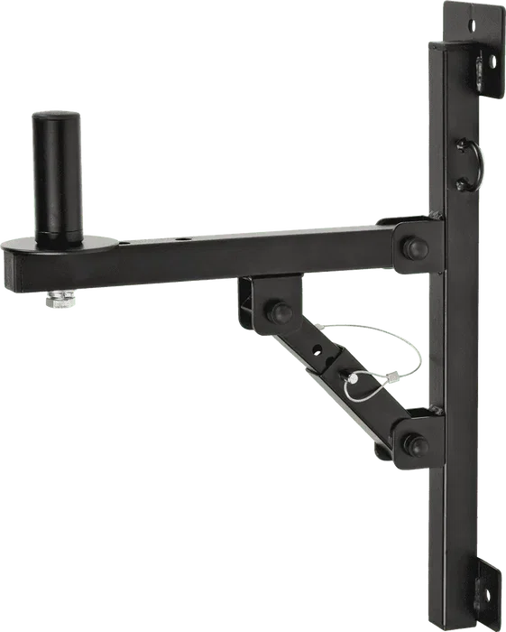 QUIKLOK Support Enceinte Mural Escuadra Réglable (Paire) Inclinaison Ajustable Tube Acier Noir 40kg