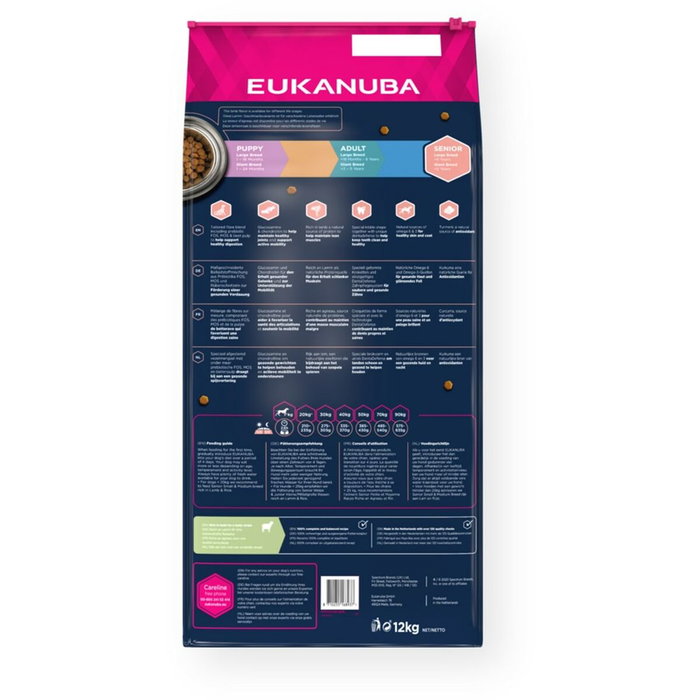 Eukanuba Senior Large & Giant Agneau et Riz 12 kg
