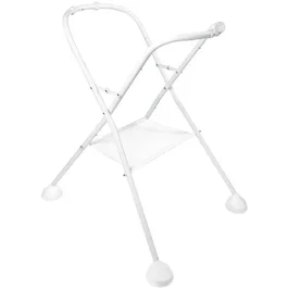 Beaba - Support de pied pour baignoire Camélé'O - Support réglable et pliable, blanc, avec tuyau de vidange et zone de rangement textile