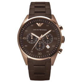 Armani AR5891 montre analogique marron et rose