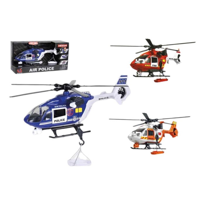 JugaToys Hélicoptère de secours (Police, Pompiers ou Urgences) avec lumières et sons JugaToys Hélicoptère de secours (Police, Pompiers ou Urgences) avec lumières et sons