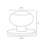 Pommeau Micel PP02 Acier inoxydable Ø 70 mm M8