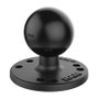 RAM Mounts RAM-202U Plaque ronde avec boule de support 2.5" - Boule caoutchouc 1.5" de taille C - Motif de trous AMPS universel