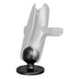 RAM Mounts RAM-202U Plaque ronde avec boule de support 2.5" - Boule caoutchouc 1.5" de taille C - Motif de trous AMPS universel