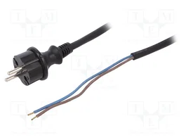 PLASTROL Câble d'alimentation H05VV-F 2x1,5mm2 CEE 7/17 (C) 1,5m