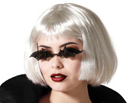 Lunettes noires avec ailes de chauve-souris pour vampire ou sorcière