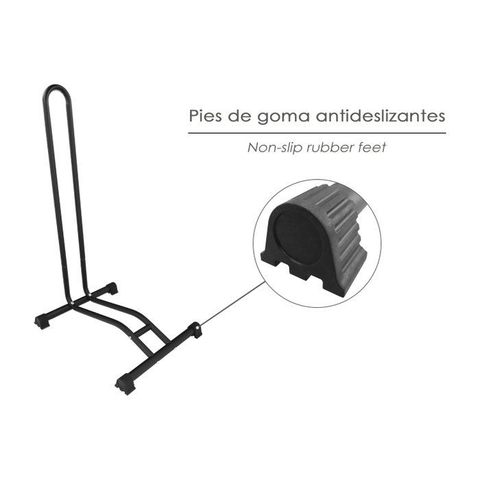 WOLFPACK LINEA PROFESIONAL Support pour vélos de sol en acier noir WOLFPACK LINEA PROFESIONAL Support pour vélos de sol en acier noir