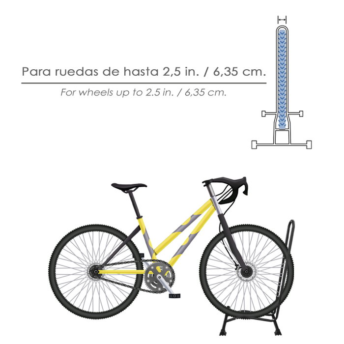 WOLFPACK LINEA PROFESIONAL Support pour vélos de sol en acier noir WOLFPACK LINEA PROFESIONAL Support pour vélos de sol en acier noir