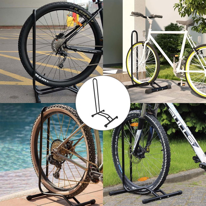 WOLFPACK LINEA PROFESIONAL Support pour vélos de sol en acier noir WOLFPACK LINEA PROFESIONAL Support pour vélos de sol en acier noir