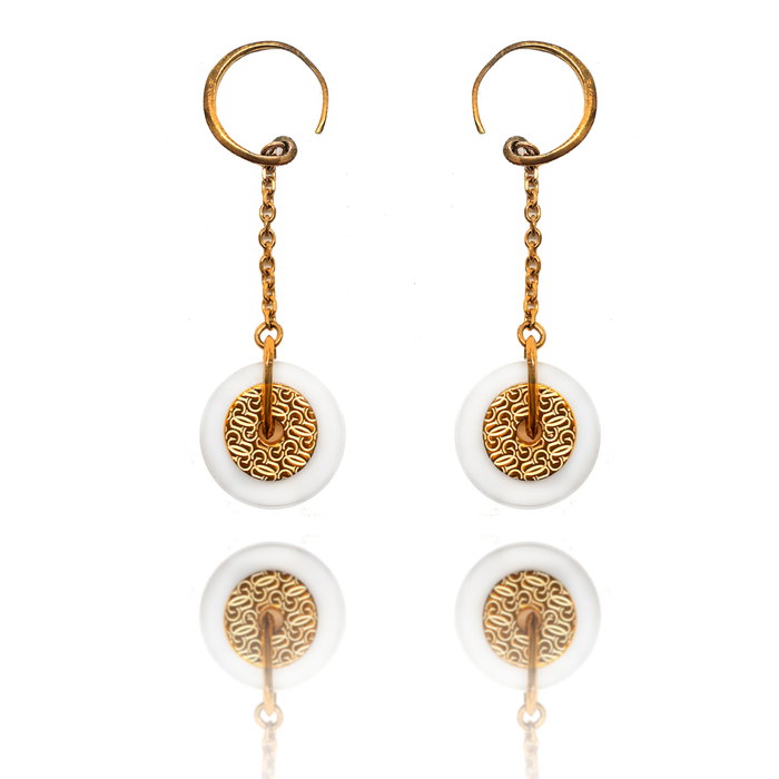 GC Boucles d'oreilles dorées en acier pour femme GC Boucles d'oreilles dorées en acier pour femme
