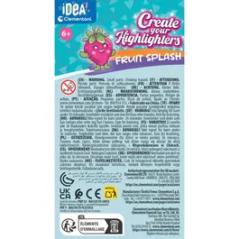 Clementoni Coffret Créatif Crée tes Fluos Personnalisables avec Décorations sur le Thème des Fruits