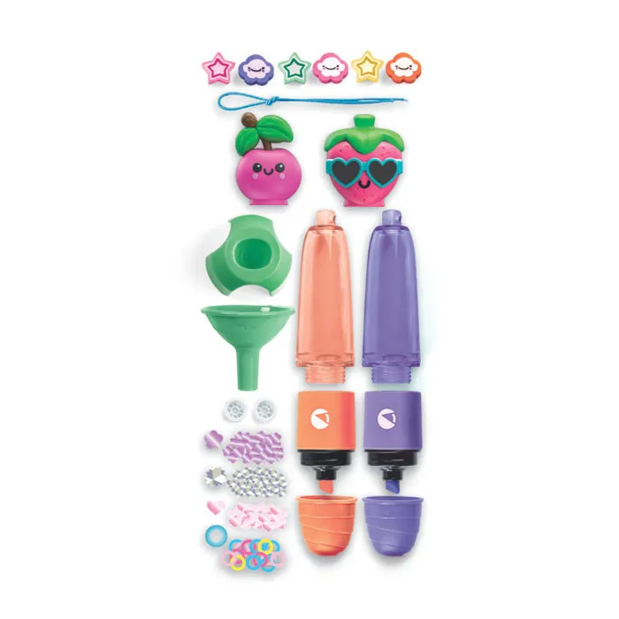Clementoni Coffret Créatif Crée tes Fluos Personnalisables avec Décorations sur le Thème des Fruits