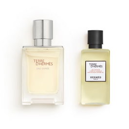 Hermès Terre d'Hermès Eau Givrée - Eau de Parfum 50 ml + Gel Douche 40 ml - Parfum masculin, notes de cidre, baie de genièvre et poivre Timut