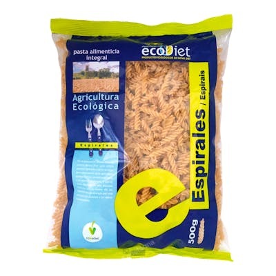 NOVADIET Espirales intégrales BIO 500g NOVADIET Espirales intégrales BIO 500g