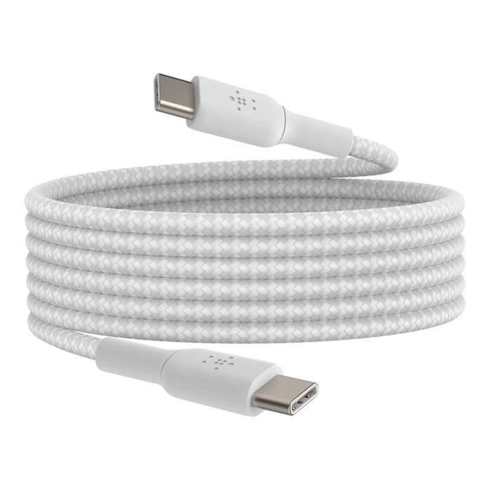 Belkin Câble tressé USB-C vers USB-C 2 m - Blanc