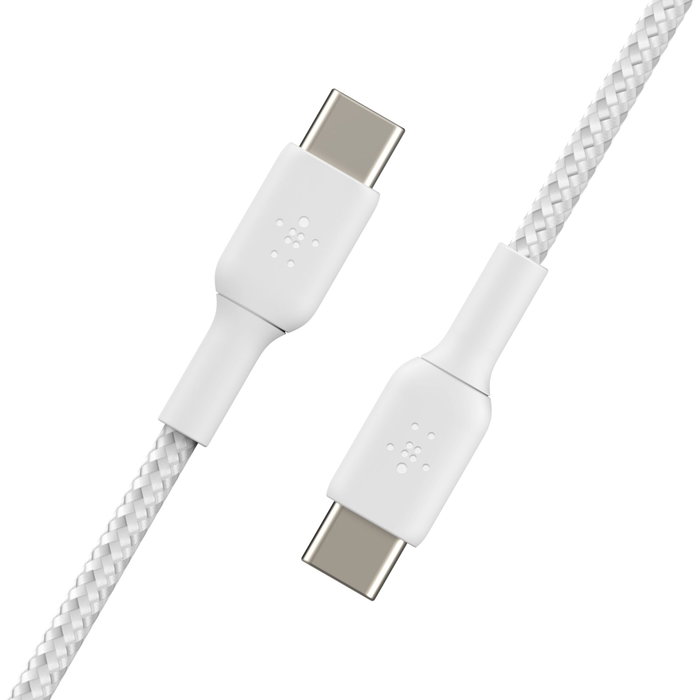 Belkin Câble tressé USB-C vers USB-C 2 m - Blanc