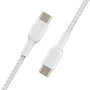 Belkin Câble tressé USB-C vers USB-C 2 m - Blanc