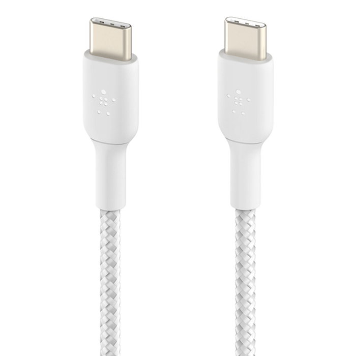Belkin Câble USB-C vers USB-C tressé 2 m - Blanc