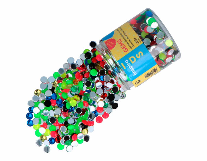 Innspiro Bote de Gemas Acrílicas Assorties 6mm 900u