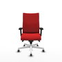 Piqueras Y Crespo Chaise Albacete Confidente Rouge avec Mécanisme Synchrone et Base Blanche
