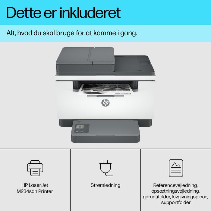 HP M234sdn LaserJet - Imprimante Multifonction Noir et Blanc 29 ppm, Impression, Copie, Numérisation, Recto-Verso Auto, HP Smart, Chargeur Auto