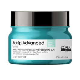 L'Oréal Professionnel Paris SCALP ADVANCED Shampooing et Masque Purifiant 2 en 1 - Soin Cuir Chevelu Gras 250 ml