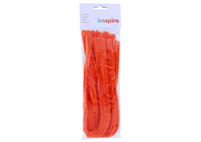 Innspiro Limpiapipas chenille orange 15mm x 50cm, 10 unités