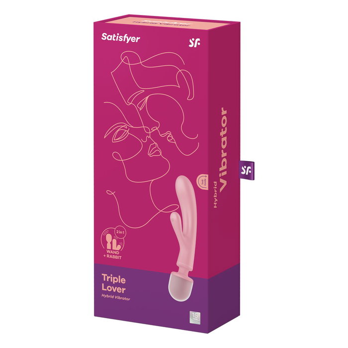 Vibration de Stimulation Double Satisfyer Triple Lover Rose