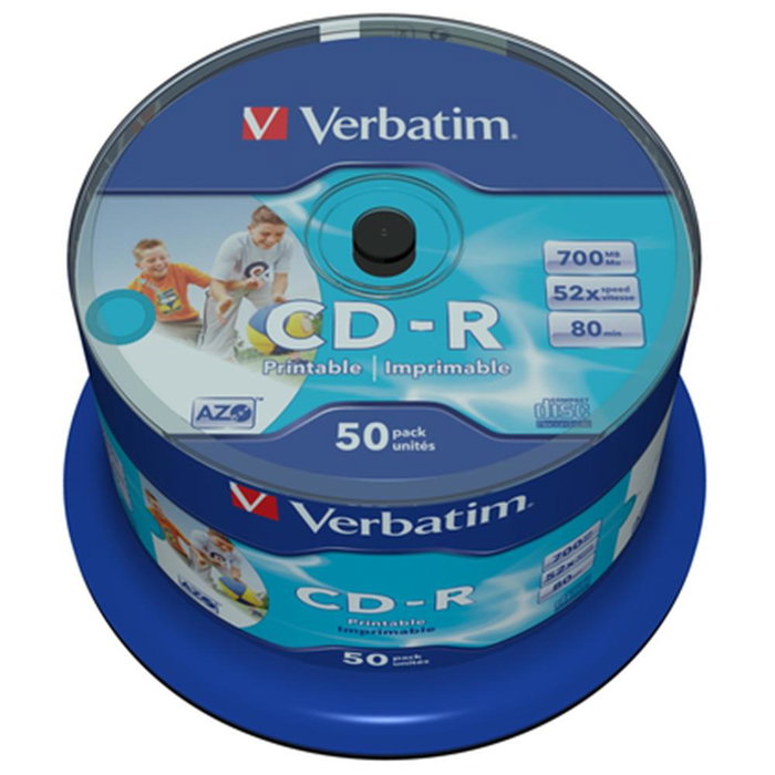 Verbatim CD-R 700 Mo 52x Boîte de 50 Disques Vierges Enregistrables